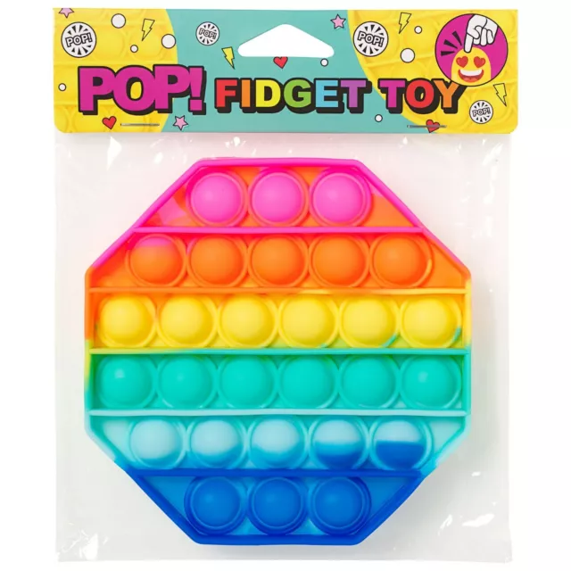 Lot 2 Fidget Toys Poppit, Jeu Bubble Pop Gadget Antistress rond octogone  fidjet
