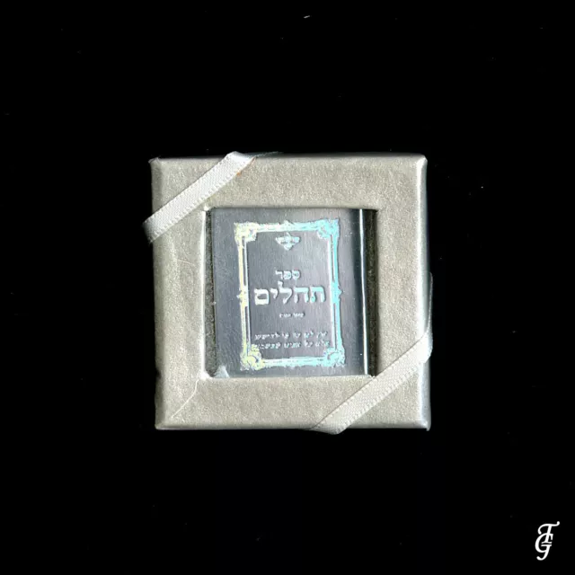 ~ ~ Judaica Psalms / Tehilim /Real Holy Book Miniature  Silver / Torah B