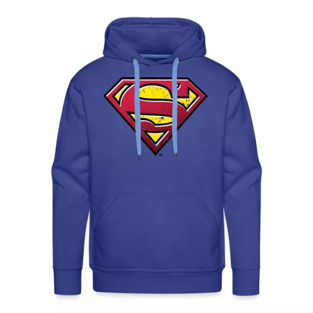 DC Comics Superman Logo Used Look Punkte Style Männer Premium Hoodie