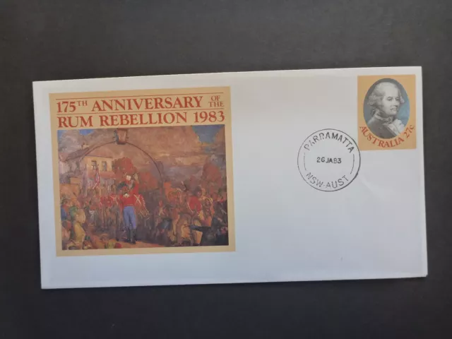 AUST 1983 175th OF THE RUM REBELLION FDI PSE POSTMARKED- PARRAMATTA