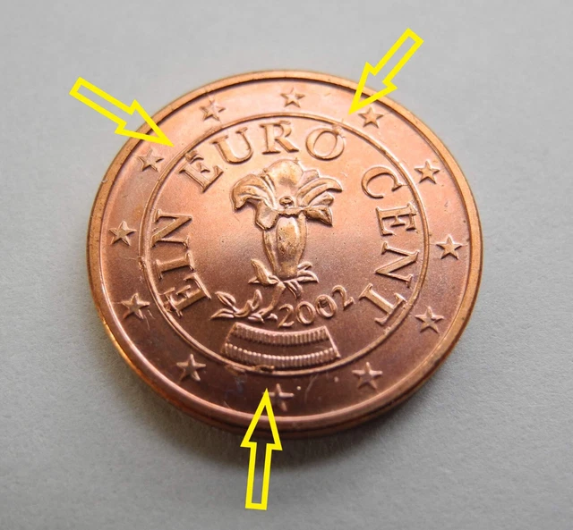 1 Cent Fehlprägung Messing Wert VERPRÄGUNG FEHLPRÄGUNG 1 Eurocent Österreich 2002 EUR 1,00 - PicClick DE