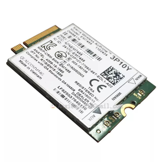 Dell DW5811E 3P10Y Sierra Wireless Airprime EM7455 Qualcomm 4G WWAN Wifi Card