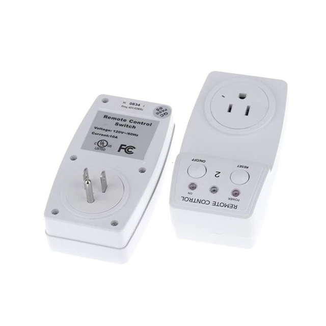 Prise de commutateur de télécommande 2PCS avec 1 télécommande 2