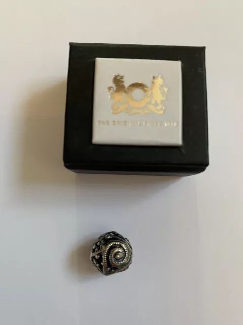 Trollbeads Swirl Charm 40017 Sterling Silver 925 Rare with Box Genuine