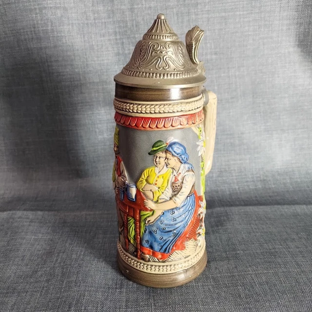 VINTAGE GERZ GERMAN beer stein 'Der Trunk Sei Klar, Dein Lieb Sei Rar