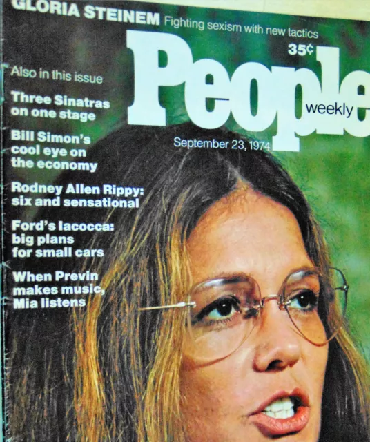 People Weekly September 23rd 1974 Gloria Steinem Cover with arlicle