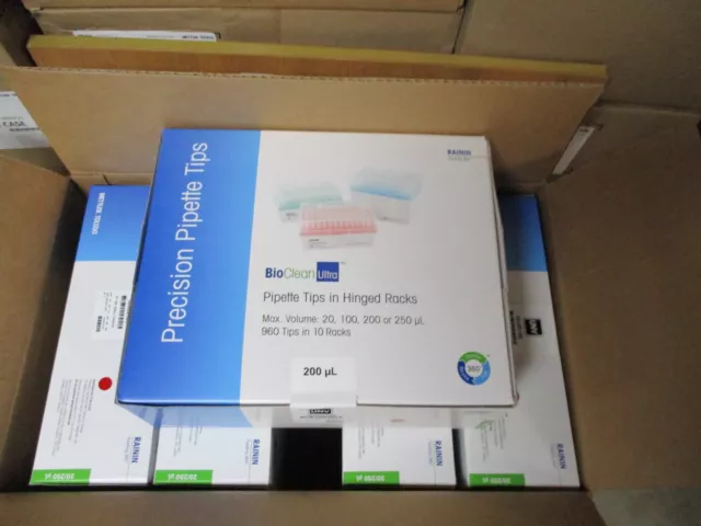 METTLER TOLEDO RAININ PIPETTE TIPS 10 RACKS 960 TIPS, 20/200uL PART#30389186