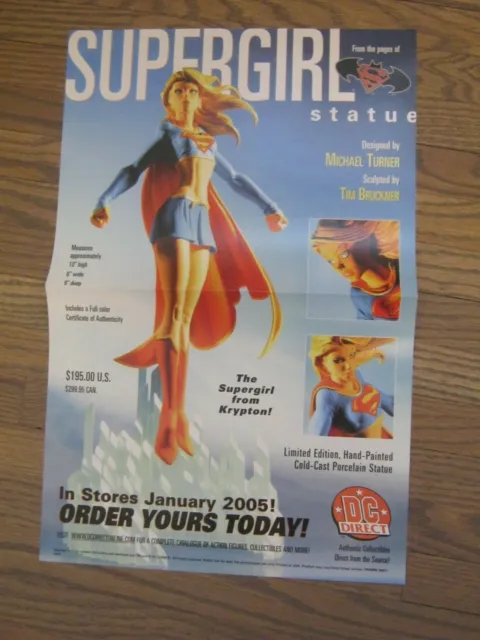 Promo Poster - Supergirl Statue - 2005 - DC Michael Turner PROMM 68021      ZPO3