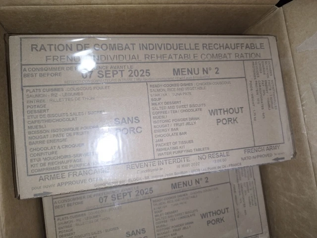 Rations de l'armée française, les conserves Peny : Test et Avis