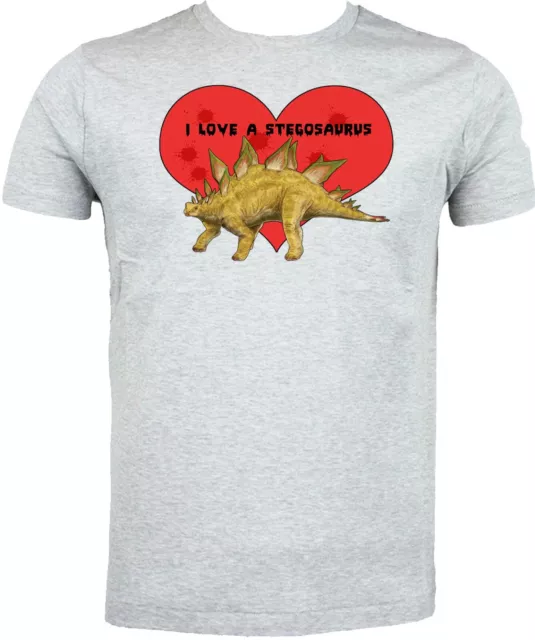 I Love Stegosaurus Dinosaur T shirt Choice of size and cols, mens/womens