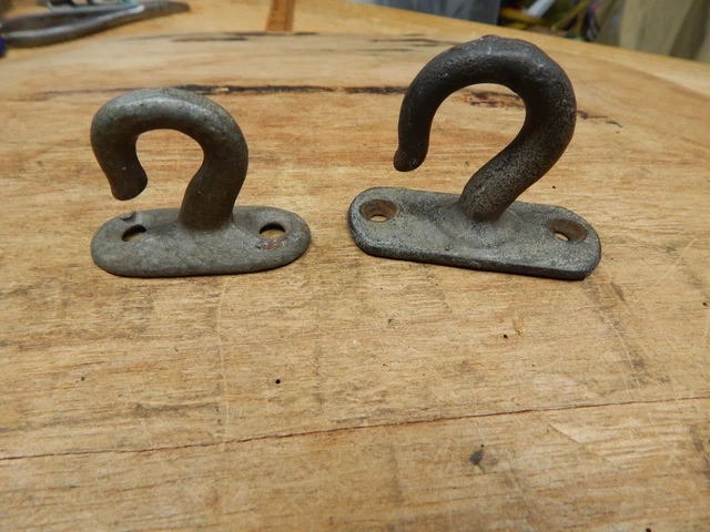 3 Old Plant Ceiling Mount Hooks Porch Hangers Galvanized 2 Stationary 1 Swivel 19