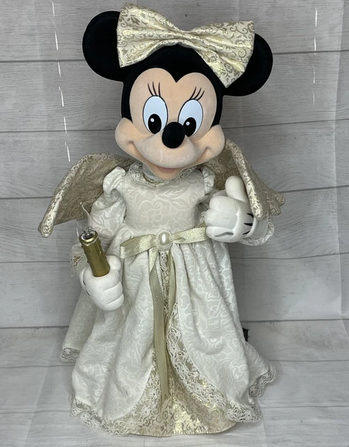 VINTAGE DISNEY MINNIE Mouse Angel Animated Christmas Collection Figure ...