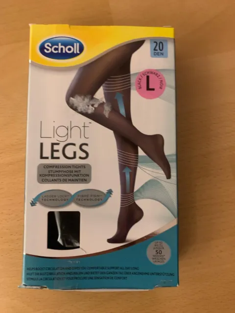 SCHOLL LIGHT LEGS, Strumpfhose mit Kompressionsfunktion, 20 Den - Gr. L, schwarz