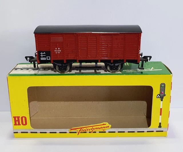 FLEISCHMANN H0 1464 G - gedeckter Güterwagen - DB 114 339 mit OVP EUR 9 ...