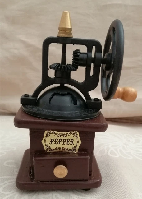 Macina Sale Pepe In Legno Di Acacia 22 Cm – Set Manuale Con Macinacondimento E Vassoi, Confezione Regalo