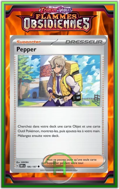 Pepper - EV3:Flammes Obsidiennes - 186/197 - Carte Pokémon Française Neuve