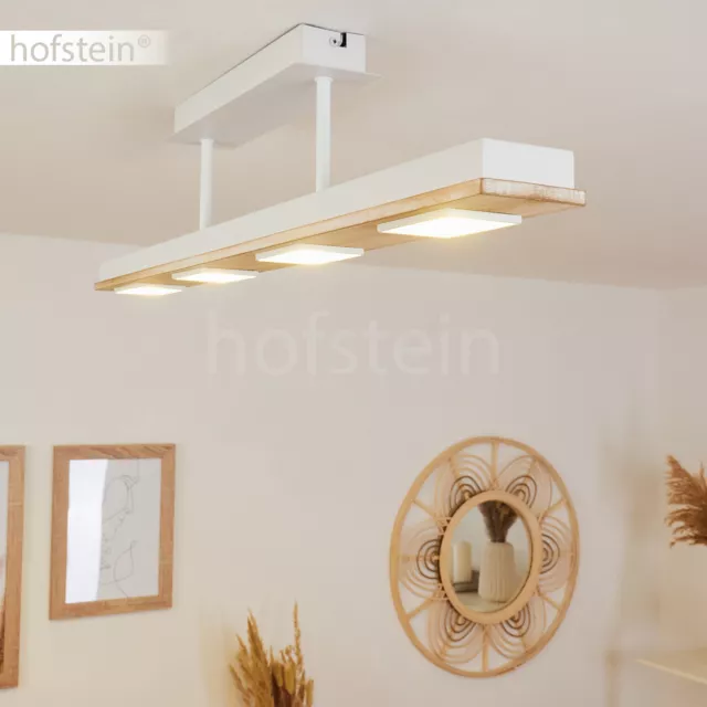 4-flammige LED Decken Leuchten Holz/weiß Ess Wohn Schlaf Zimmer Lampen modern