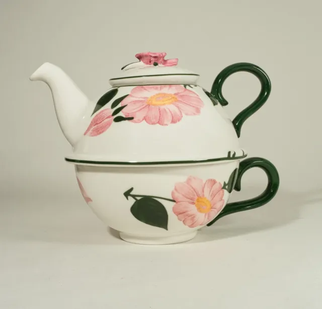 Villeroy Boch Wildrose Charm Tea for One Teekanne mit Tasse Rarität