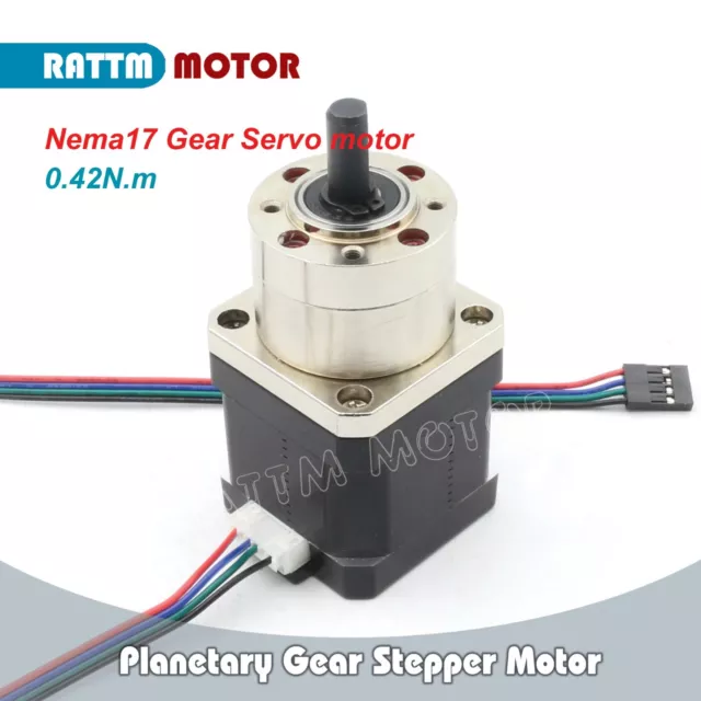 Nema17 42 Planetary Gear Stepper Motor Reduction Ratio1:5.18 for DIY CNC / 3D