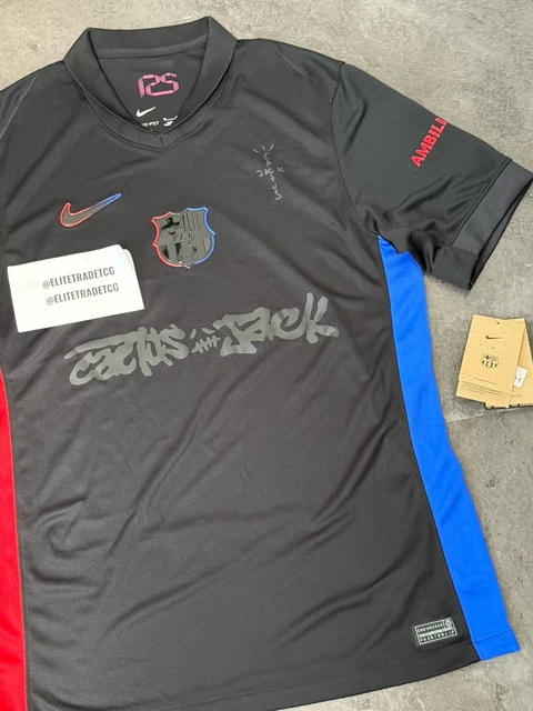 JERSEY FC BARCELONA x Travis Scott Black AWAY 24/25 Men Kit L - IN HAND EUR 599,00 - ES