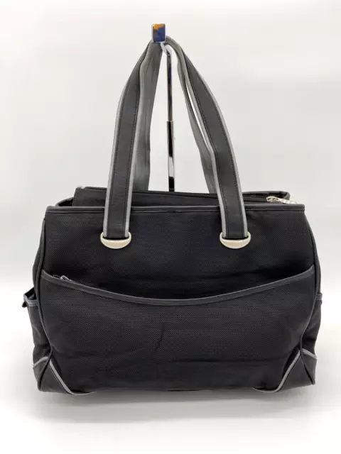 Tumi Elements Ballistic Nylon w/Leather Trim Handbag 14" (Black) 6