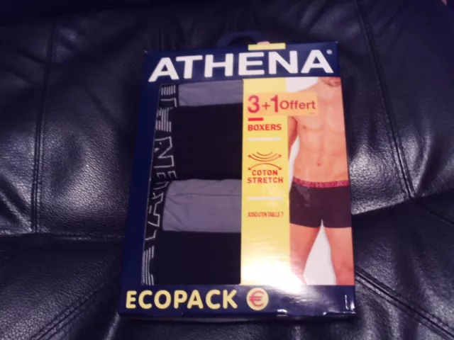 lot de 4 boxers dont 1 offert ATHENA taille 4 neufs