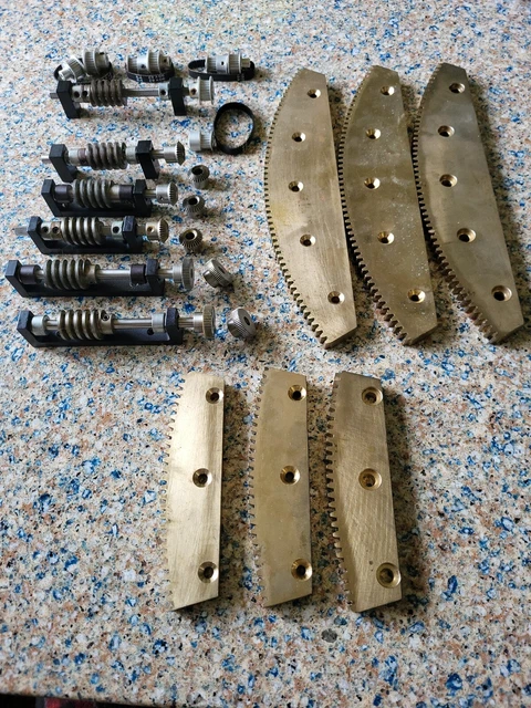 Brass curved rack pinion gears worm drive Mdrive step