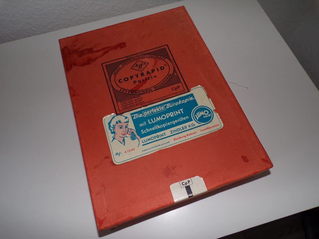 Alter Karton AGFA Copyrapid Positiv 500 Blatt Leverkusen Bayerwerk