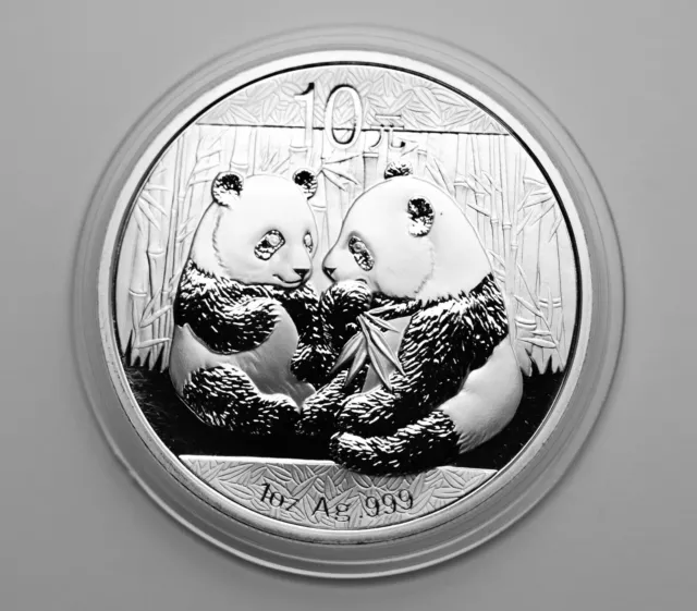 2009 1 oz Chinese Silver Panda 10 Yuan .999 Fine BU PROOF LIKE COIN VERY RARE