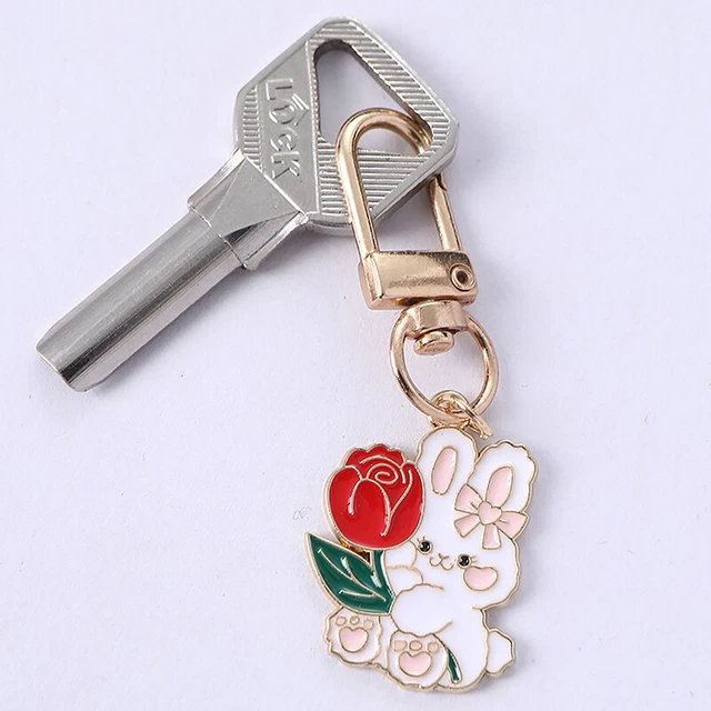 Cute Cartoon Animal Keychain Zinc Alloy Keyring Trendy Headphone Case Pendant