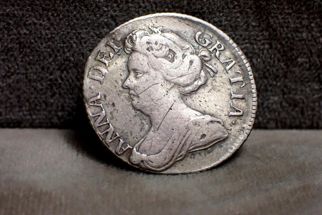 Great Britain 6 Pence Queen Anne Silver Coin 1711