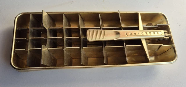 Ancien Bac A Glacons Frigidaire Quickube Dore Annees 60 - 70
