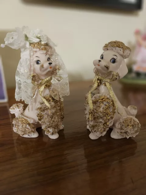 vintage porcelain spaghetti poodles