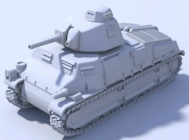 🌳28mm 1/56 French S35 Light Tank Resin Blitzkrieg Miniatures Bolt Action BNIB