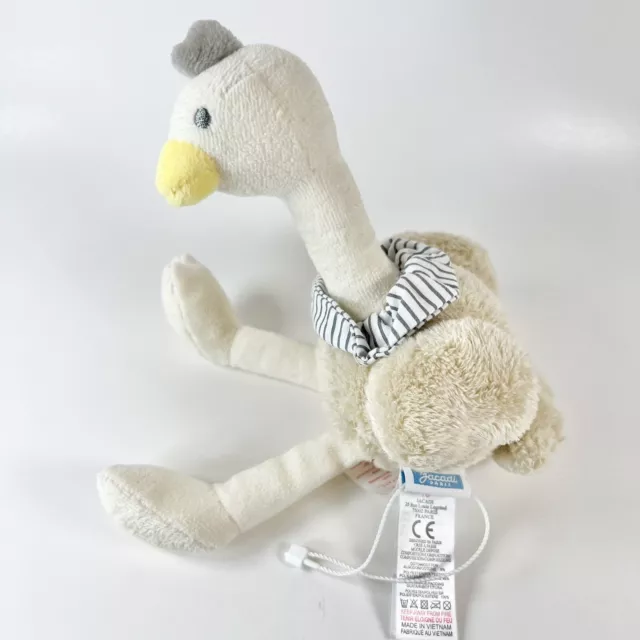 Jacadi Paris Plush Small Ostrich Emu Bird Stuffed Animal 8”