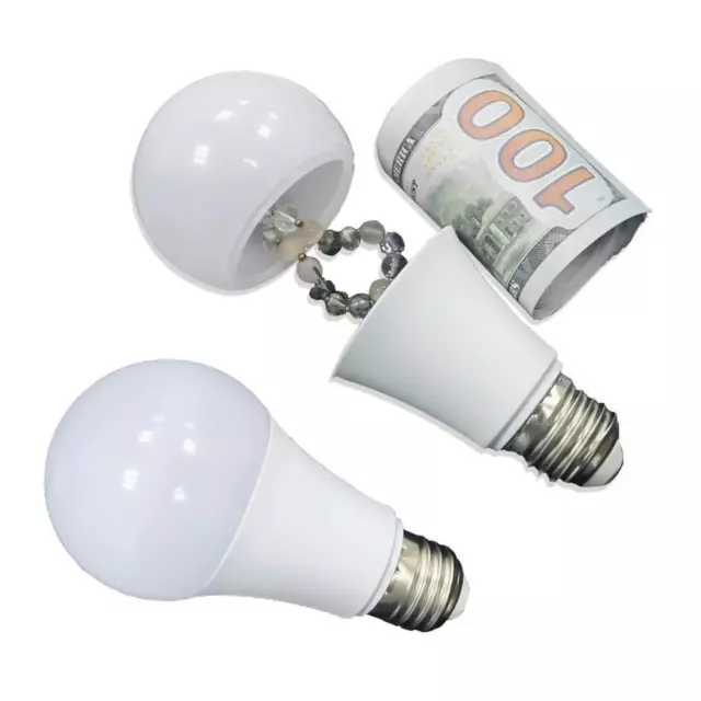 Secret Light Bulb Home Diversion Can Safe Container Hiding Spot Hidden Storage _