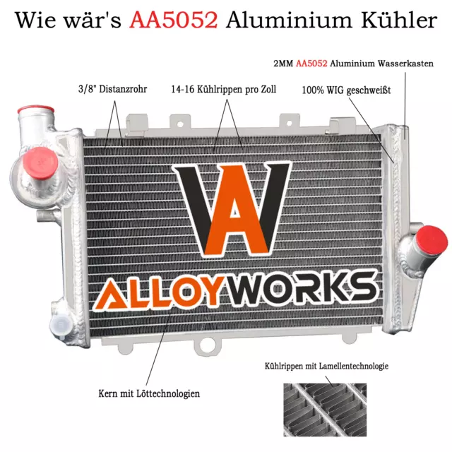 Kühler Aluminium Für BMW K1 K75 K100RS K100LT K100RT K1100RS K1100LT 1984-1997