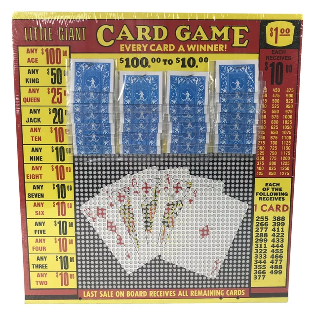 1.00 LITTLE GIANT CARD Punch Card Money GAME Board Raffle Gambling