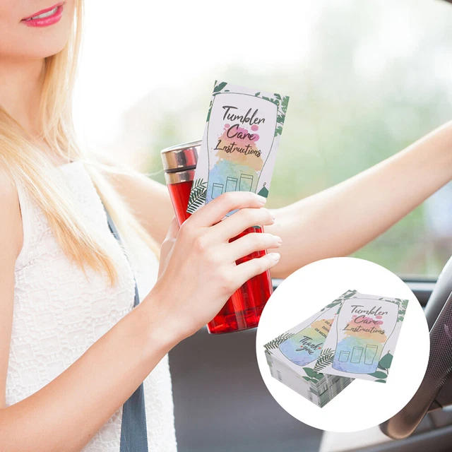 Tarjeta de cuidado de vidrio de papel tarjeta de cuidado de taza tarjeta de inserción cuidado tarjeta de paquete