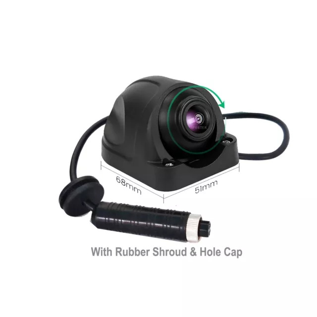4PIN Heavy Duty AHD 1080P Color Side Rear View Camera 12/24V For Truck Trailer