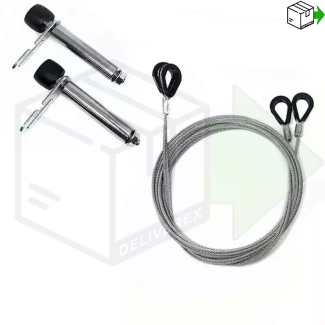 Garador Westland Mk3C S/S Roller Spindles 97mm & Cables Garage Door Repair Kit