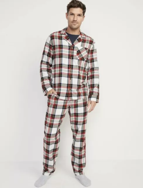 NWT Wondershop Men's 2 Piece Holiday Christmas Plaid Flannel Pajamas PJ  Size XXL