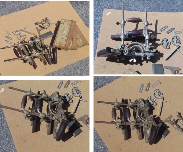 Stanley No. 55 Universal Combination Plane- with 4 complete boxes of cutters