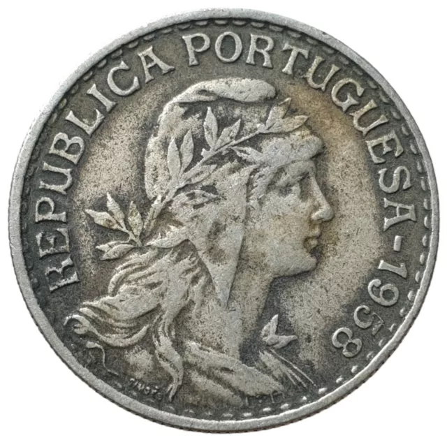 Moneda Portugal 1958 1 Escudo Liberty Head