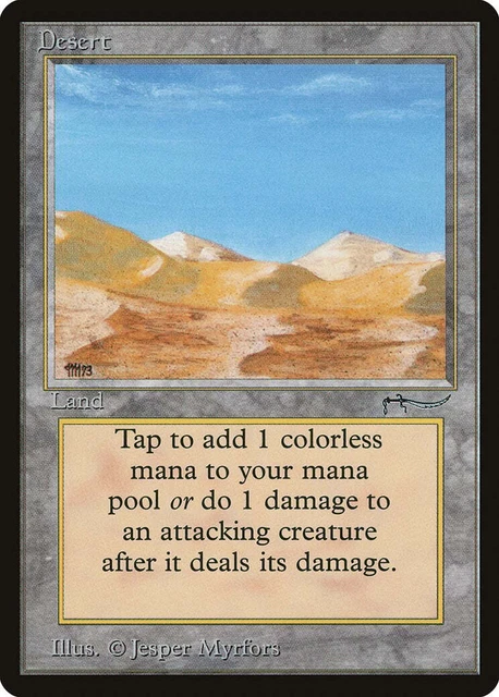 Desert Arabian Nights HEAVILY PLD Common Land Rare MAGIC GATHERING CARD ABUGames
