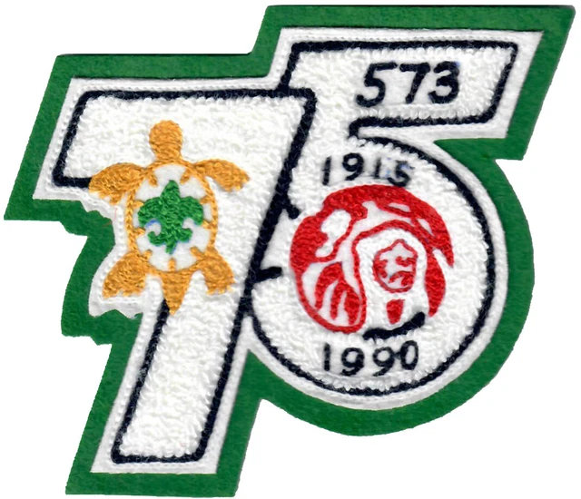 Order of the Arrow (OA) Flap Lodge 573 Sakima C2 CHENILLE - MINT - OA 75th ERROR