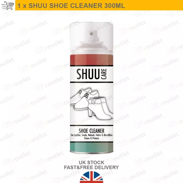 Shuu Shoe Cleaner Spray For Leather Fabric Suede Canvas Clean and Protect 300ml