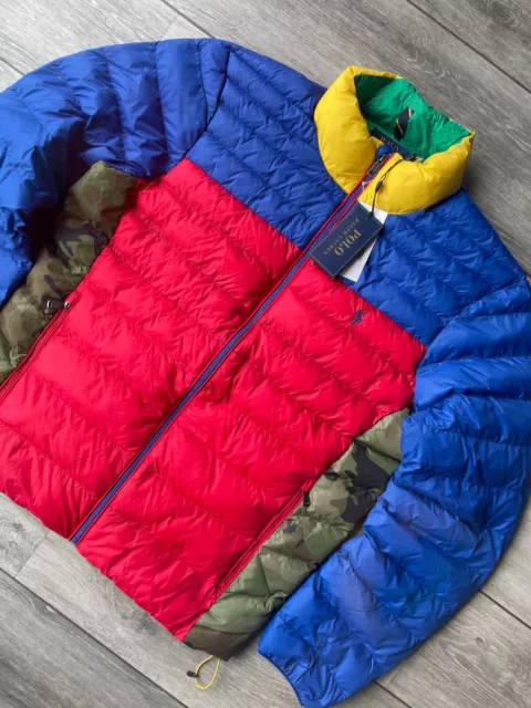 Ralph Lauren Polo Multicolour Terra Polly Filled Jacket Coat - Medium - New Tags