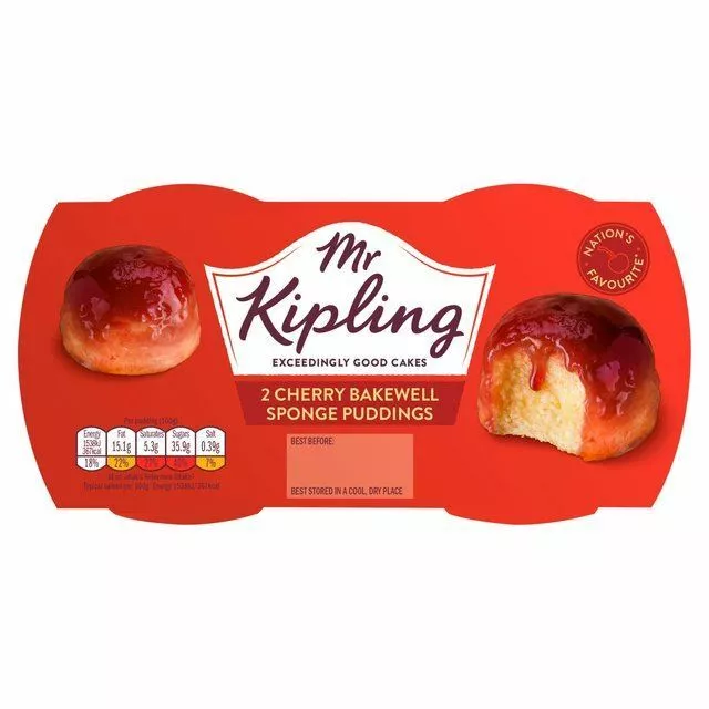 Mr Kipling Cherry Bakewell Sponge Pudding - 108g - Pack of 1