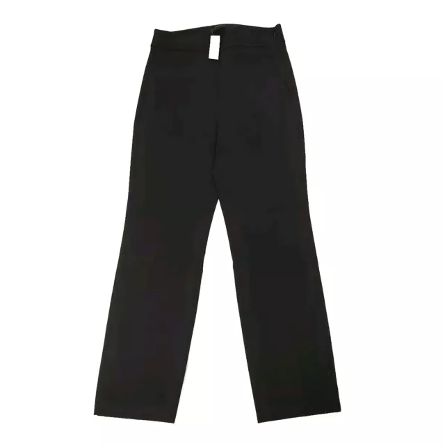 NUEVA J Crew Pierna Recta Negra 27" Pantalones Tobilleros Mujer Talla 4 / 27